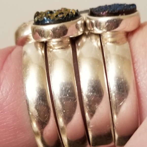 Druzy Quartz & Sterling Silver ring - Picture 6 of 11